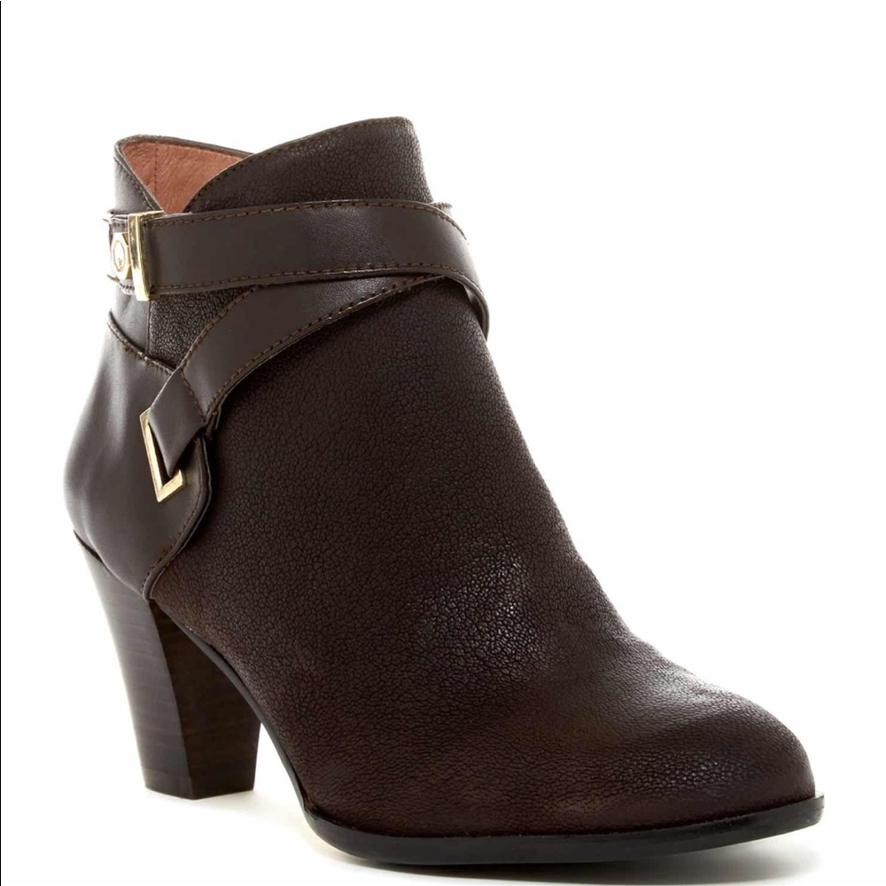 Louise et Cie Rainer Leather Bootie Chocolate Brown Size 9